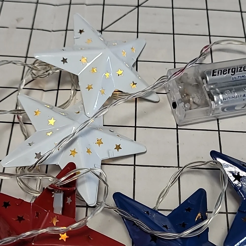 July 4th Decorations‎ Red White Blue Star LED Lights, 65